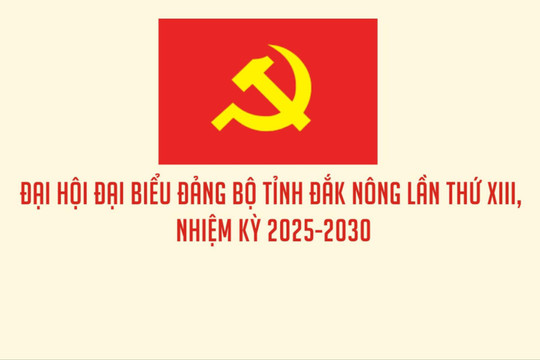 Đại hội đại biểu Đảng bộ tỉnh Đắk Nông lần thứ XIII, nhiệm kỳ 2025-2030