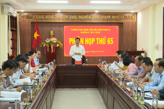 Thường trực HĐND tỉnh Đắk Nông họp phiên 65