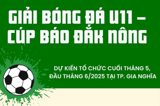 Giải bóng đá U11 – Cúp Báo Đắk Nông chắp cánh ước mơ bóng đá trẻ