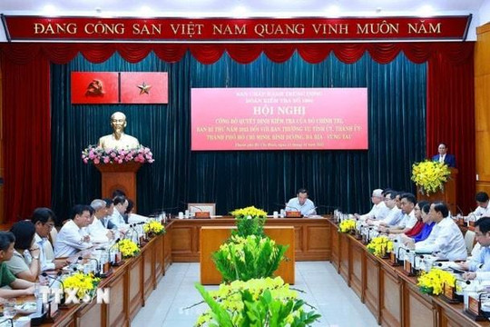 Hội nghị công bố quyết định kiểm tra của Bộ Chính trị, Ban Bí thư năm 2025