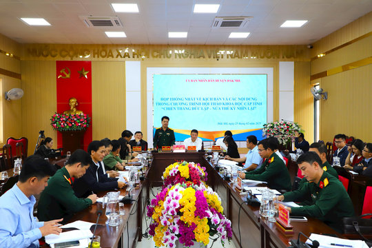 Họp thống nhất kịch bản, nội dung hội thảo “Chiến thắng Đức Lập - Nửa thế kỷ nhìn lại”