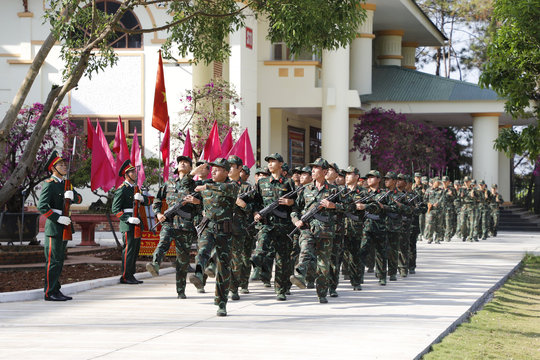 Lực lượng quân sự, biên phòng Đắk Nông ra quân huấn luyện