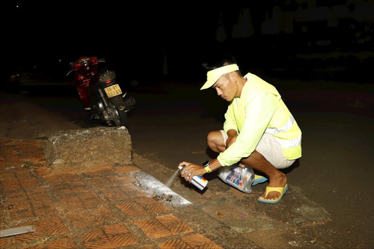Đánh dấu đường chạy Đắk Nông marathon 2025