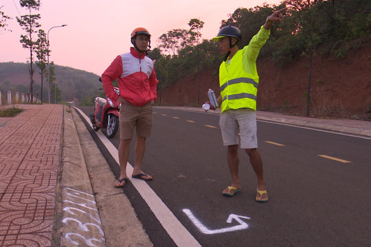 Đánh dấu đường chạy Đắk Nông marathon 2025