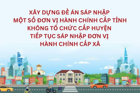 Xây dựng đề án sáp nhập một số đơn vị hành chính cấp tỉnh, không tổ chức cấp huyện, tiếp tục sáp nhập đơn vị hành chính cấp xã