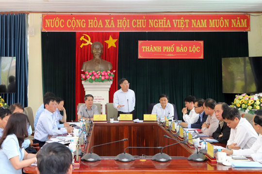 Phó Chủ tịch UBND tỉnh Lâm Đồng Võ Ngọc Hiệp làm việc với TP Bảo Lộc và huyện Bảo Lâm