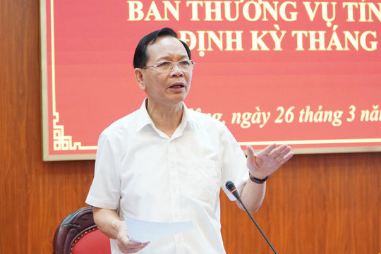 Đồng chí Ngô Thanh Danh chủ trì Hội nghị Ban Thường vụ Tỉnh ủy Đắk Nông định kỳ tháng 3
