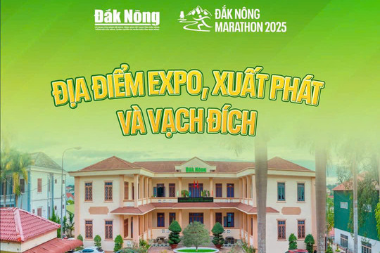 Địa điểm Expo, xuất phát và vạch đích giải Đắk Nông Marathon 2025