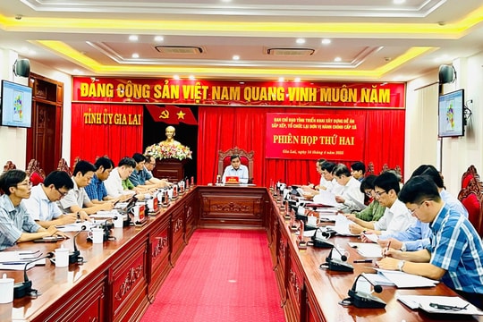 Ban Chỉ đạo tỉnh Gia Lai triển khai xây dựng Đề án sắp xếp, tổ chức lại đơn vị hành chính cấp xã họp phiên thứ hai