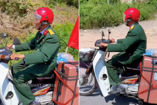 Xúc động cựu binh 76 tuổi chạy xe máy vượt 1.400 km xem lễ diễu binh 30/4