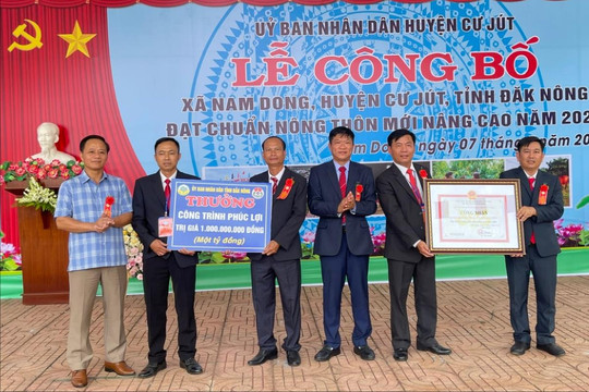 Thêm xã ở Đắk Nông đạt chuẩn nông thôn mới nâng cao