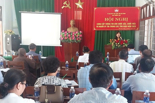 Đắk Nông cung cấp thông tin cho chức sắc, chức việc, người uy tín năm 2025