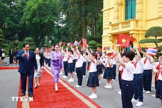 Lễ đón Thủ tướng Thái Lan Paetongtarn Shinawatra thăm chính thức Việt Nam