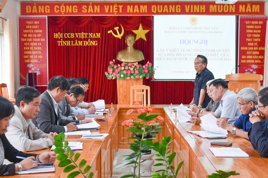 Cựu chiến binh Lâm Đồng đóng góp ý kiến sửa đổi, bổ sung Hiến pháp năm 2013
