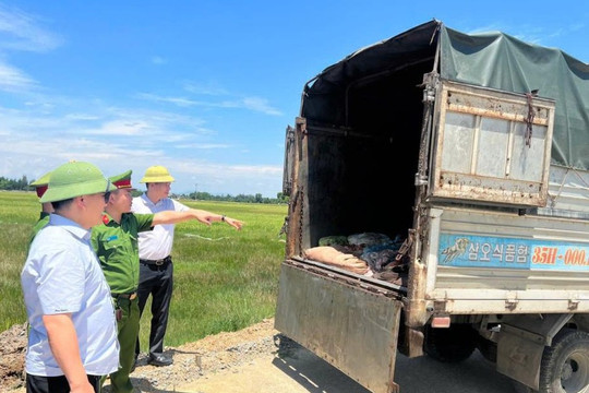 Hà Tĩnh: Bắt giữ vụ vận chuyển hơn 01 tấn sản phẩm động vật không có hóa đơn chứng từ chứng minh nguồn gốc xuất xứ