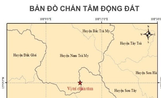 Động đất tại huyện Kon Plông, tỉnh Kon Tum