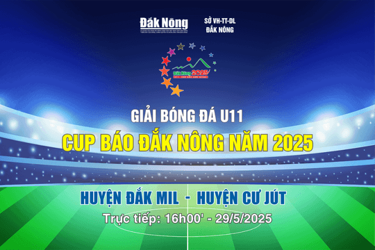 Trực tiếp Giải bóng đá U11 - Cúp Báo Đắk Nông năm 2025: Đắk Mil gặp Cư Jút