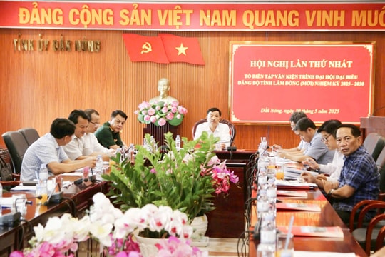 Hội nghị lần thứ nhất Tổ Biên tập Văn kiện Đại hội Đại biểu Đảng bộ tỉnh Lâm Đồng (mới)