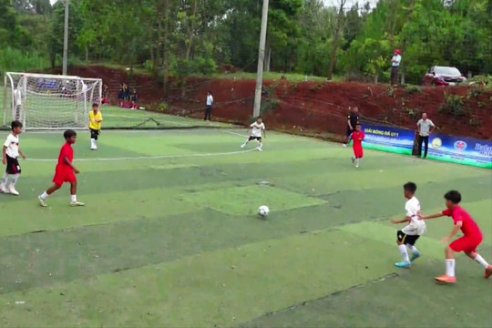 4 đội vào bán kết Giải bóng đá U11 - Cúp Báo Đắk Nông năm 2025