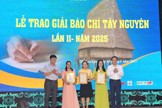 Báo Đắk Nông đoạt giải ba Giải báo chí Tây Nguyên lần thứ II