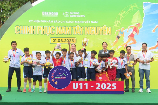 Bế mạc Giải Bóng đá U11 – Cúp Báo Đắk Nông năm 2025