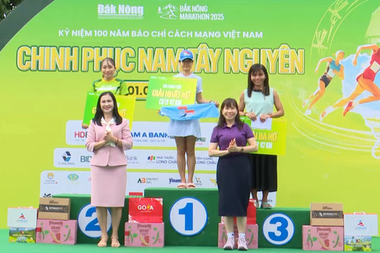 Bế mạc Giải Đắk Nông Marathon 2025 - Chinh phục Nam Tây Nguyên