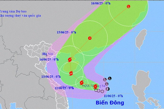 Áp thấp nhiệt đới mạnh lên thành bão số 1, liên tục đổi hướng