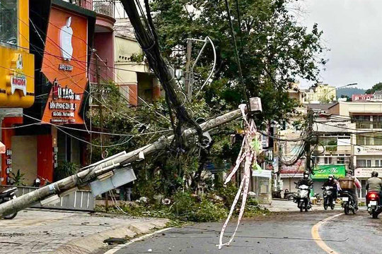 Ảnh hưởng bão số 1, cảnh báo nguy cơ lũ quét, sạt lở đất tại 2 huyện Đam Rông, Lâm Hà