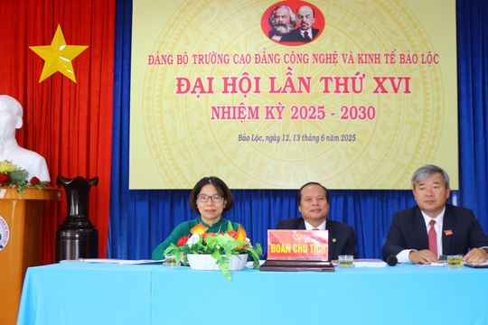 Đại hội Đảng bộ Trường Cao đẳng Công nghệ và Kinh tế Bảo Lộc lần thứ XVI