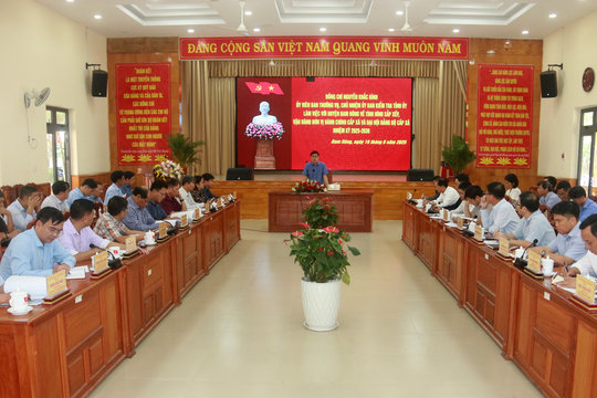 Chủ nhiệm Ủy ban Kiểm tra Tỉnh uỷ Nguyễn Khắc Bình kiểm tra việc chuẩn bị sắp xếp, vận hành xã mới ở huyện Đam Rông