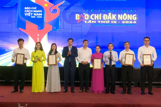 Trao giải Giải báo chí tỉnh Đắk Nông lần thứ IX năm 2024