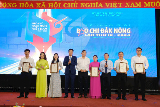 Trao giải Giải báo chí tỉnh Đắk Nông lần thứ IX năm 2024