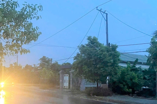 Đạ Huoai: Sét đánh đứt đường dây điện trung thế trên Tỉnh lộ 725 khiến hàng trăm hộ dân mất điện