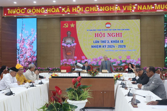 Hội nghị Ủy ban MTTQ tỉnh Lâm Đồng lần thứ 3, khoá IX