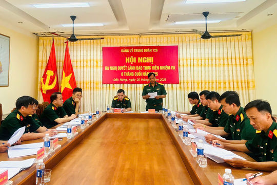 Trung đoàn 726 quyết tâm hoàn thành tốt nhiệm vụ 6 tháng cuối năm