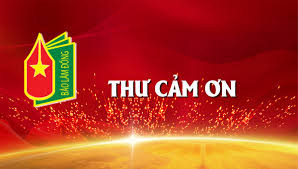 THƯ CẢM ƠN