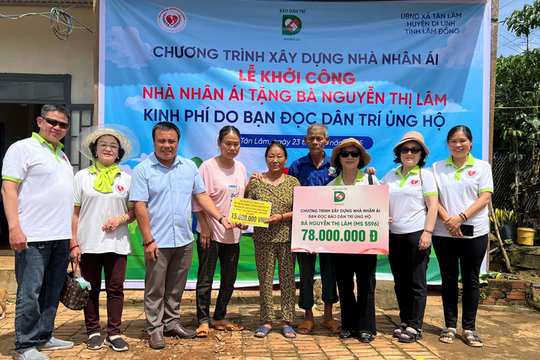 Di Linh: Khởi công xây nhà Nhân ái tặng cụ bà đang nuôi chồng, con bệnh tật