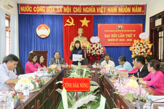 Đại hội Chi bộ Cơ quan Ủy ban MTTQ Việt Nam tỉnh Đắk Nông lần thứ V