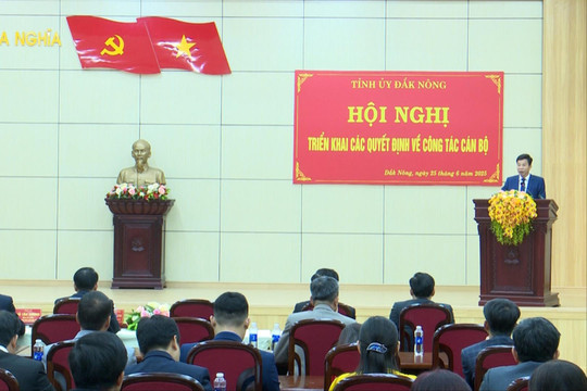 Hội nghị thông báo về công tác cán bộ các phường mới TP.Gia Nghĩa
