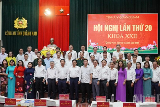 Quảng Nam tổ chức Hội nghị Tỉnh ủy lần thứ 20, khoá XXII