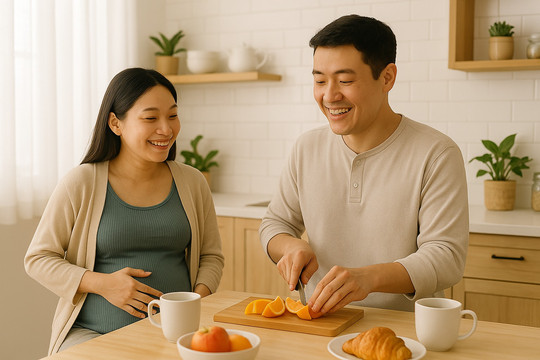 Chồng được nghỉ 60 ngày chăm vợ sinh: Quyền lợi vàng trong luật thai sản từ ngày 1/7/2025