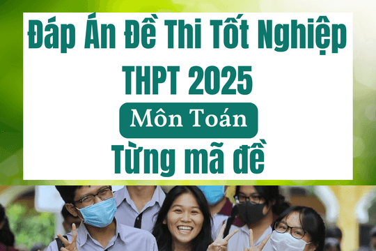 Đầy đủ đáp án mã đề 0124 môn Toán tốt nghiệp THPT 2025