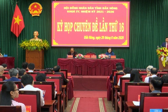 Kỳ họp chuyên đề lần thứ 16, HĐND tỉnh Đắk Nông khóa IV