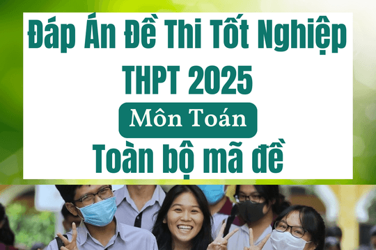 Đáp án toàn bộ mã đề môn Toán kỳ thi tốt nghiệp THPT 2025