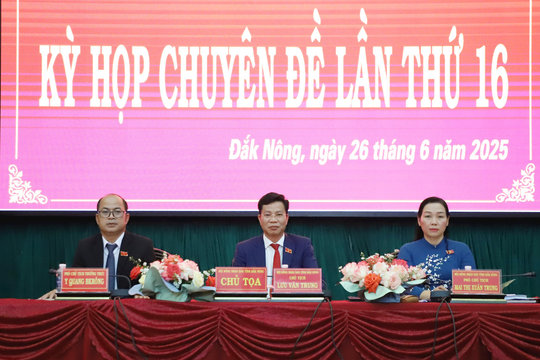 Kỳ họp chuyên đề lần thứ 16, HĐND tỉnh Đắk Nông khóa IV