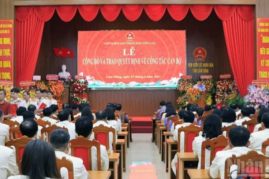 Bổ nhiệm lãnh đạo Viện Kiểm sát nhân dân tỉnh Lâm Đồng mới