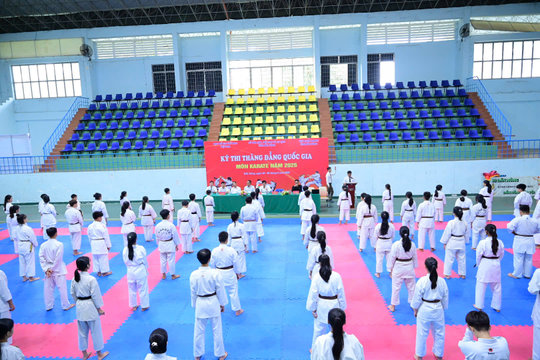 128 võ sinh thi thăng đẳng quốc gia môn Karate năm 2025