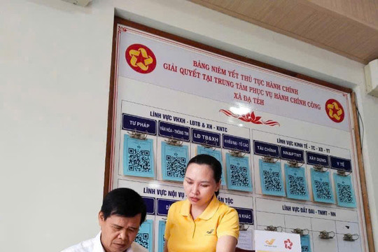 56 nhân viên Bưu điện tỉnh hỗ trợ người dân tại Trung tâm Phục vụ hành chính công