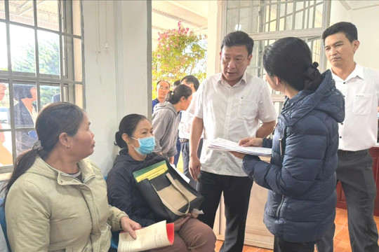 Phó Bí thư Tỉnh ủy Lâm Đồng Bùi Thắng kiểm tra công tác vận hành bộ máy tại xã Hiệp Thạnh