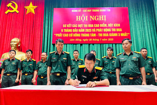 Trung đoàn 726 phát động thi đua cao điểm